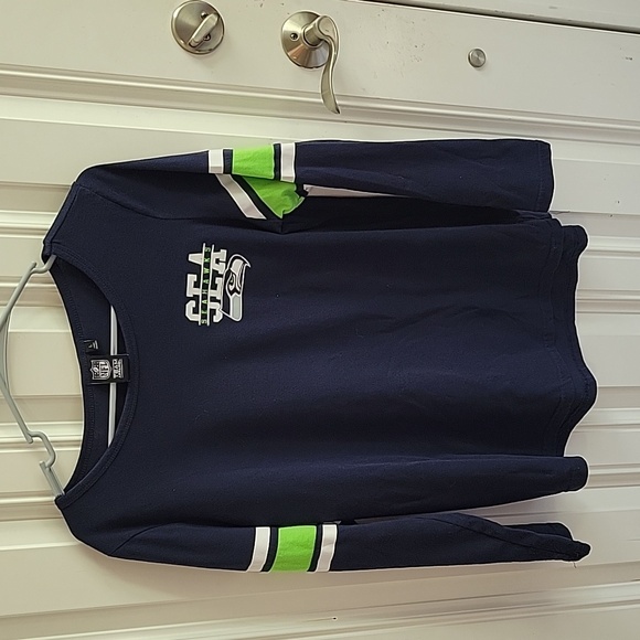 Nfl Apparel Tops - Seahawks Long Sleeved T-Shirt Made By NFL Team Apparel Size L